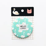 Cute Mirror Cartoon Personality Fashion Portable Round Mirror Mini Makeup Mirror Gift Giveaway