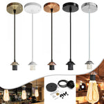 E27 Lights Interior Chandelier with Ceiling Chandelier Craft Screw Ceiling Rose Lamp PVC Fabric Flex Lamp AC110V