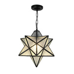 American country Moravian Star Textured Glass Pendant Lamp creative Pendant Light Nordic Bedroom bar corridor aisle Hanglamp