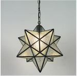 American country Moravian Star Textured Glass Pendant Lamp creative Pendant Light Nordic Bedroom bar corridor aisle Hanglamp