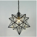 American country Moravian Star Textured Glass Pendant Lamp creative Pendant Light Nordic Bedroom bar corridor aisle Hanglamp