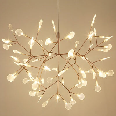 Modern Heracleum Tree Leaf Pendant Light LED Lamp Suspension Lamps Living Room Art Bar Iron Restaurant Home Lighting AL127