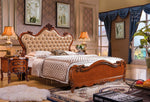 modern european solid wood bed Fashion Carved  1.8 m bed  french bedroom furniture DN207