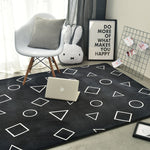 Geometric Plush Nordic Rug and Carpets for Living Room Bedroom Floor Climbing Child Kid Baby Play Mat Bathroom Door Mat alfombra