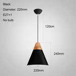 Nordic LED Pendant Lights Dining Room Pendant Lamp Modern Colorful Restaurant Kitchen Coffee Bedroom Loft Hanglamp Wood E27 220V