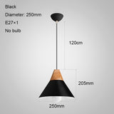 Nordic LED Pendant Lights Dining Room Pendant Lamp Modern Colorful Restaurant Kitchen Coffee Bedroom Loft Hanglamp Wood E27 220V