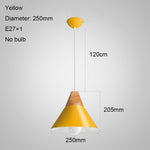 Nordic LED Pendant Lights Dining Room Pendant Lamp Modern Colorful Restaurant Kitchen Coffee Bedroom Loft Hanglamp Wood E27 220V