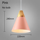 Nordic LED Pendant Lights Dining Room Pendant Lamp Modern Colorful Restaurant Kitchen Coffee Bedroom Loft Hanglamp Wood E27 220V