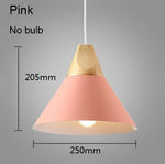 Nordic LED Pendant Lights Dining Room Pendant Lamp Modern Colorful Restaurant Kitchen Coffee Bedroom Loft Hanglamp Wood E27 220V