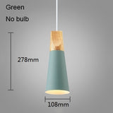 Nordic LED Pendant Lights Dining Room Pendant Lamp Modern Colorful Restaurant Kitchen Coffee Bedroom Loft Hanglamp Wood E27 220V