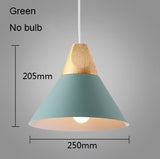 Nordic LED Pendant Lights Dining Room Pendant Lamp Modern Colorful Restaurant Kitchen Coffee Bedroom Loft Hanglamp Wood E27 220V