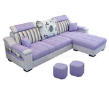 3 Seat Linen  Living Room Sofa Set Home Furniture Modern Design  Frame Soft Sponge L Shape Home Furniture