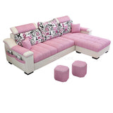 3 Seat Linen  Living Room Sofa Set Home Furniture Modern Design  Frame Soft Sponge L Shape Home Furniture