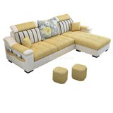 3 Seat Linen  Living Room Sofa Set Home Furniture Modern Design  Frame Soft Sponge L Shape Home Furniture