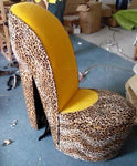 Creative high heels sofa Leisure fashion for lazy people The computer chair individuality Single person cloth art small sofa