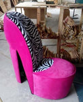 Creative high heels sofa Leisure fashion for lazy people The computer chair individuality Single person cloth art small sofa