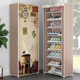 Multi-layer Dust-proof Shoe Cabinet Folding Non-woven Cloth Shoe Storage Stand Holder DIY Assembly Shoe Organizer Rack