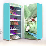 Multi-layer Dust-proof Shoe Cabinet Folding Non-woven Cloth Shoe Storage Stand Holder DIY Assembly Shoe Organizer Rack