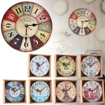 Retro Wall Clocks Quartz Clock Mute Living Room Hanging Decor Ornaments Wall Decoration Hanging Clock Home Decor Living Room