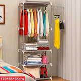 Simple Metal Iron Wardrobe Floor Standing Coat Rack Clothes Hanging Racks Storage Shelf Bedroom Furniture