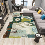 Carpet Rug For Living Room Printing 3D Geometric Wood Floor Rug Non-slip Antifouling Carpet For Bedroom Parlor Factory Supply