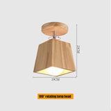 E27 Iron 5W Iron/Wood Ceiling Lamp Shade Pendant Light Covers and Shades Triangle Metal Ceiling Lampshades