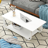 Modern Simple Coffee Tea Table with Storage Shelf for Inside Sofa Side Living Room Home Wooden Furniture Table