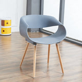 Nordic fashion modern plastic chair creative lounge chair solid wood coffee chair