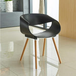 Nordic fashion modern plastic chair creative lounge chair solid wood coffee chair