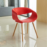 Nordic fashion modern plastic chair creative lounge chair solid wood coffee chair