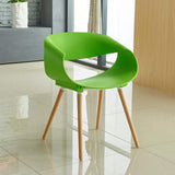 Nordic fashion modern plastic chair creative lounge chair solid wood coffee chair