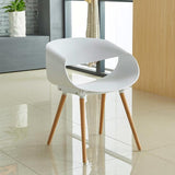 Nordic fashion modern plastic chair creative lounge chair solid wood coffee chair