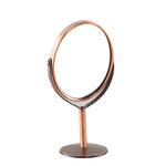 828t Korean Metal Mirror Makeup Mirror Dressing Mirrors Desktop Rotating1:2 Magnification Function women Make up tools