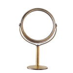 828t Korean Metal Mirror Makeup Mirror Dressing Mirrors Desktop Rotating1:2 Magnification Function women Make up tools