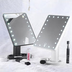 Mioor Adjustable 20/16 LEDs Lighted Makeup Mirror Touch Screen Portable Magnifying Vanity Tabletop Lamp Cosmetic Mirror Make Up