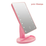 Mioor Adjustable 20/16 LEDs Lighted Makeup Mirror Touch Screen Portable Magnifying Vanity Tabletop Lamp Cosmetic Mirror Make Up