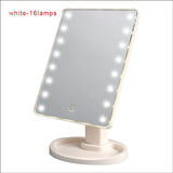 Mioor Adjustable 20/16 LEDs Lighted Makeup Mirror Touch Screen Portable Magnifying Vanity Tabletop Lamp Cosmetic Mirror Make Up