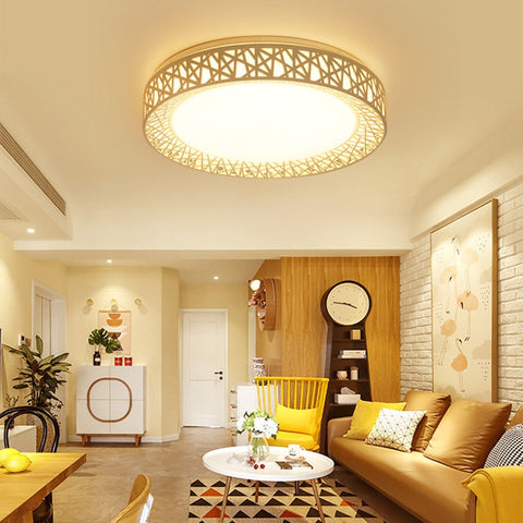 Hot  Lighting Fixture LED Ceiling Light Bird Nest Round Lamp Modern Fixtures For Living Room Bedroom Kitchen（free gift）