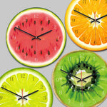 Creative Fruit Wall Clock Lime Modern Kitchen Lemon Clock Watch Home Decor Living Room Clock Tropical Fruit Wall Art Timepieces