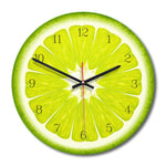 Creative Fruit Wall Clock Lime Modern Kitchen Lemon Clock Watch Home Decor Living Room Clock Tropical Fruit Wall Art Timepieces