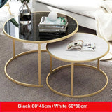 2 in 1 Wooden Coffee Tables  Living Room Sofa Beside Round Coffee Tea Table Desk Combination Home Furniture