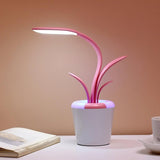 USB LED Reading Light Table Lamp Eye Care Desk Lamp Three Brightness Level Flexible Arm Light For Studying Working Bedroom Lamp