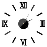 1Piece New Clock Watch Wall Clocks Horloge 3d Diy Acrylic Mirror Stickers Home Decoration Living Room Quartz Needle