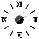 1Piece New Clock Watch Wall Clocks Horloge 3d Diy Acrylic Mirror Stickers Home Decoration Living Room Quartz Needle