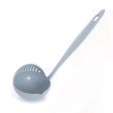 FenKicyen New Soup Spoon Long Handle Kitchen Strainer Solid Color Cooking Colander Kitchen Scoop Plastic Tableware Colander Hot