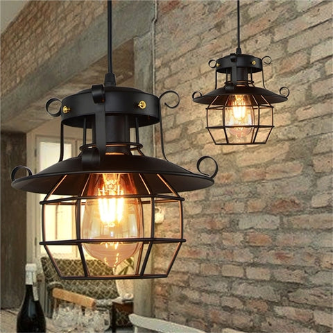 Retro Vintage Industrial Chandelier Lampshade Antique Ceiling Lamp for Home Cafe(Without Bulb)