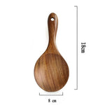 Natural Wood Tableware Fork Bamboo Kitchen Cooking Dining Soup Tea Honey Coffee Utensil Tools Soup-Teaspoon Skimmer Tableware