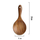 Natural Wood Tableware Fork Bamboo Kitchen Cooking Dining Soup Tea Honey Coffee Utensil Tools Soup-Teaspoon Skimmer Tableware