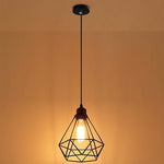 Geometric Pendant Metal Lamp Guard Retro Vintage Pendant  Light Shade Iron Cage CLH@8