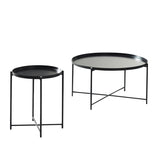 Wrought Iron Coffee Table Combination Modern Living Room Nordic Tea Table Creative Metal Round Table Desk Removeable Desktop